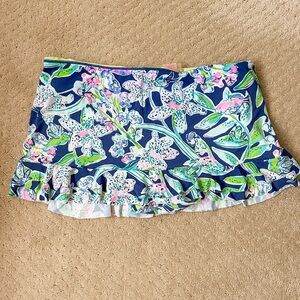 Lilly Pulitzer Monaco Hipster Ruffle Swim Skirt Bottom Sway This Way Size 12